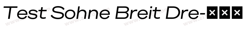 Test Sohne Breit Dre字体转换